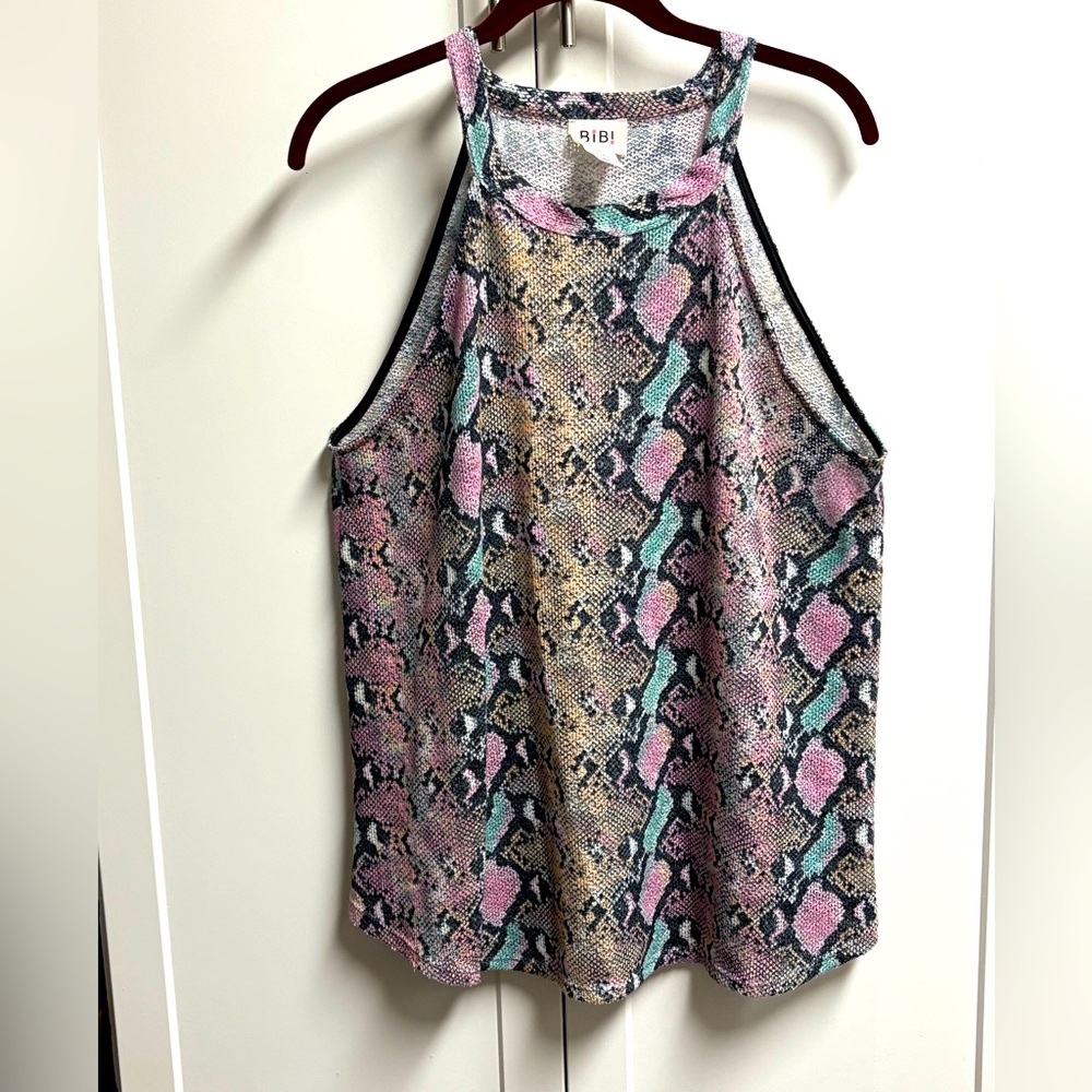 Bibi multi color super soft tank top NEW Size L